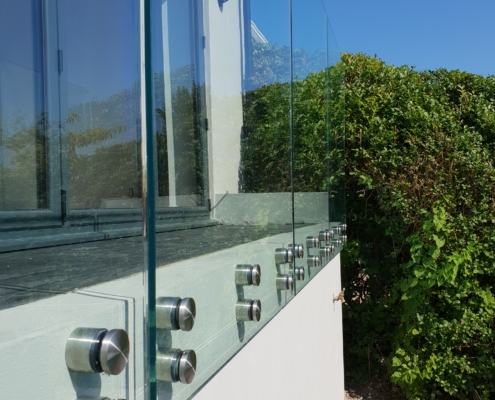 Frameless side mounted glass balustrade in Hove East Sussex