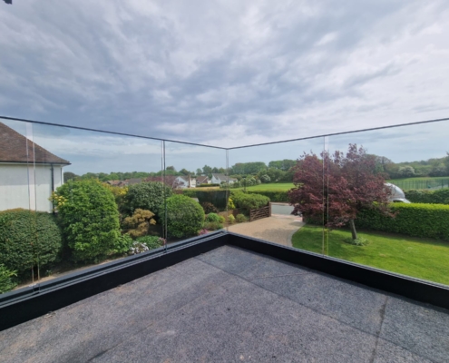 Frameless glass balustrade installed for a client in Eastbourne East sussex