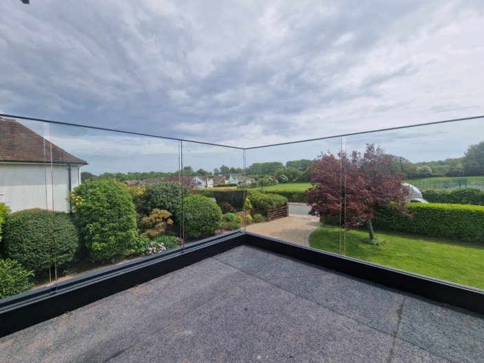 Frameless glass balustrade installed for a client in Eastbourne East sussex